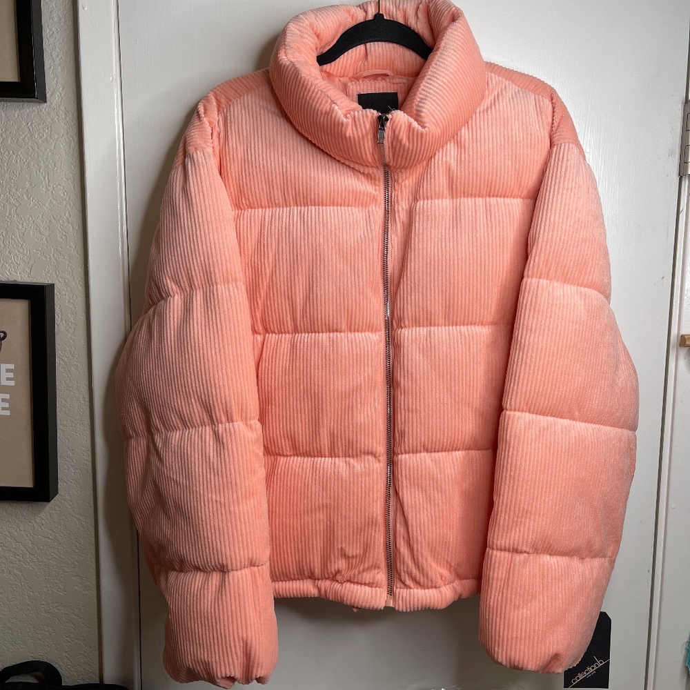 Collection B Juniors' Cropped Corduroy Puffer Coat